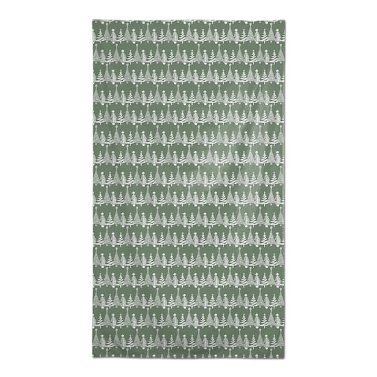 102'' Sage Christmas Tree Pattern Tablecloth